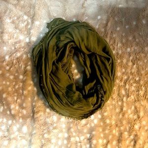 Olive green infinity scarf